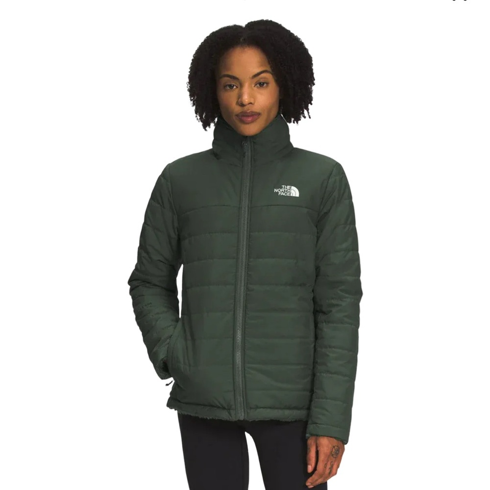 North Face Reversible Mossbud Jacket in Thyme Green - NEW with tags